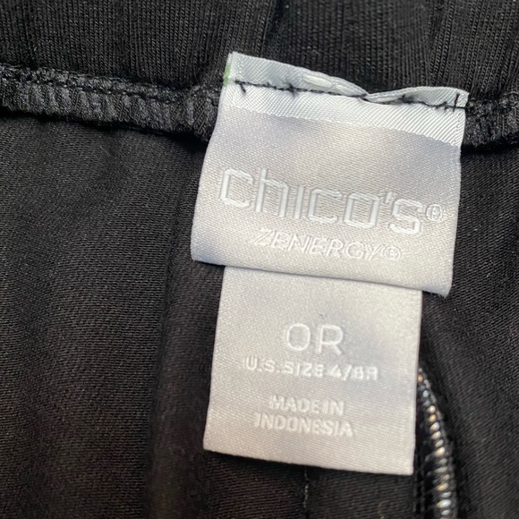 Chico’s Zenergy womens black sporty style pants stretch, size 0(4-S) - Picture 11 of 16